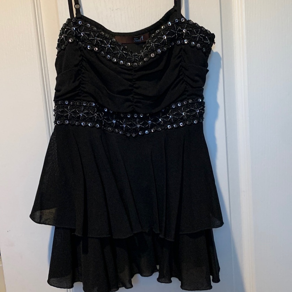 Tea Collection Black Sequins Top